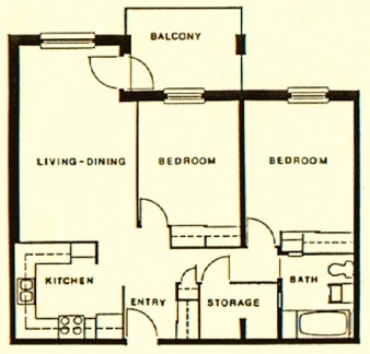 Two Bedroom floor plan