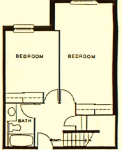 One Bedroom floor plan 2