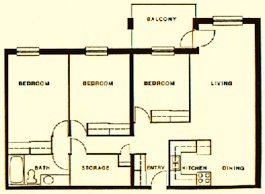 3 bedroom floor plan 2